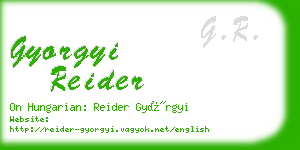 gyorgyi reider business card